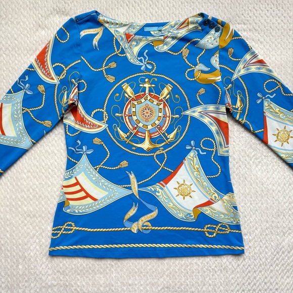 McLaughlin Catalina Cloth Top S Boat Neck Nautical Rope Pickleball Resort - Picture 1 of 12